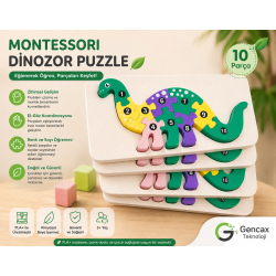 Montessori Dinozor Puzzle