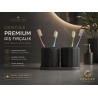 GENCAX Premium Siyah Diş Fırçalık Modern Banyo Organizeri