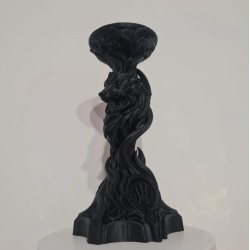 Gencax Premium Kurt Figürlü Gotik Mumluk Dekoratif Şamdan