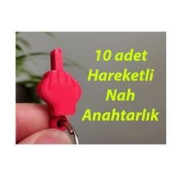 Hareketli Orta Parmak Nah Anahtarlık