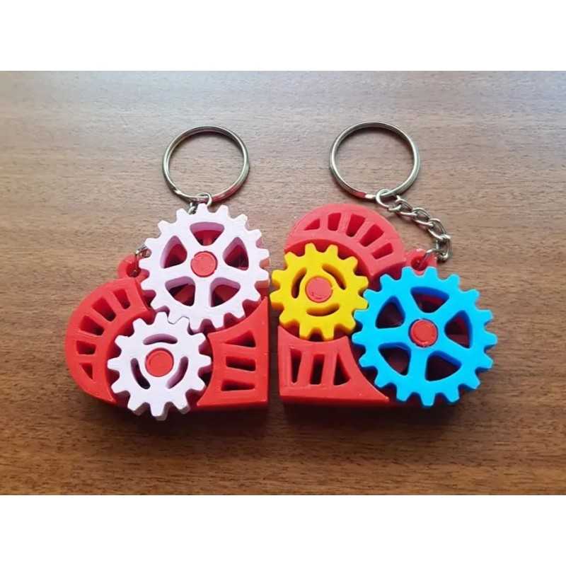 Renkli Kalp Fidget Anahtarlık