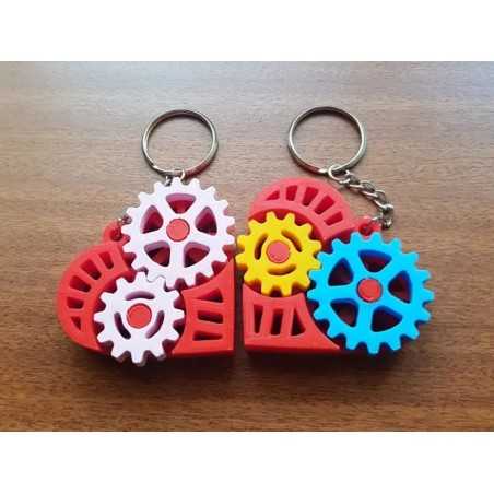 Renkli Kalp Fidget Anahtarlık