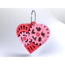 Renkli Kalp Fidget Anahtarlık