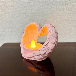 Melek Kanatları LED Mum Tutucu