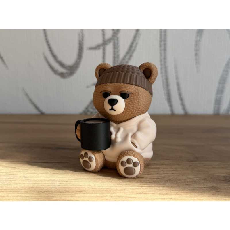 kupa tutan ayıcık biblo