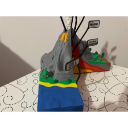 Yanardağ Volkan Katmanlar Maketi | Eğitici 3D Eğitim Modeli