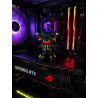Kapüşonlu Ninja Kedi Figürü Gaming PC Ekran Kartı Süsü