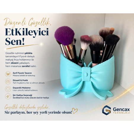 Fiyonk Tasarımlı Makyaj Fırçası Organizer