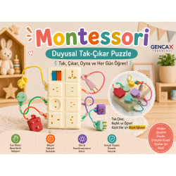 Montessori Duyusal Aktivite Oyuncağı Tak Çıkar Puzzle