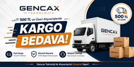 500 TL ve üzeri kargo bedava